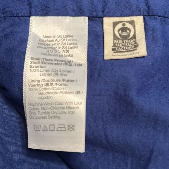 Madewell Double-Breasted Crossover Blazer in 100% Linen blue Women’s Sz XXS NWOT - Picture 10 of 13